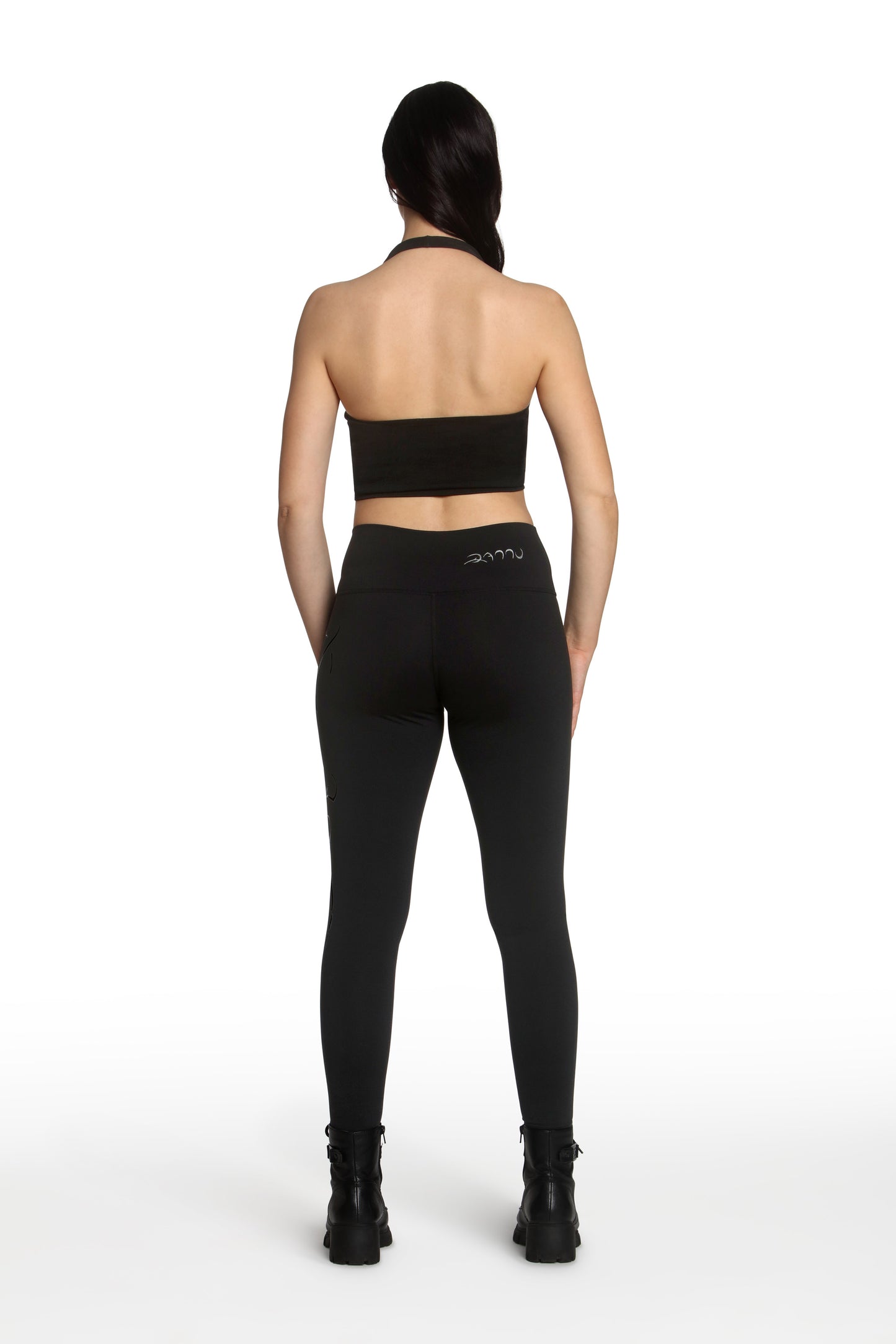 Astra Leggings - Black Metallic Heat Press