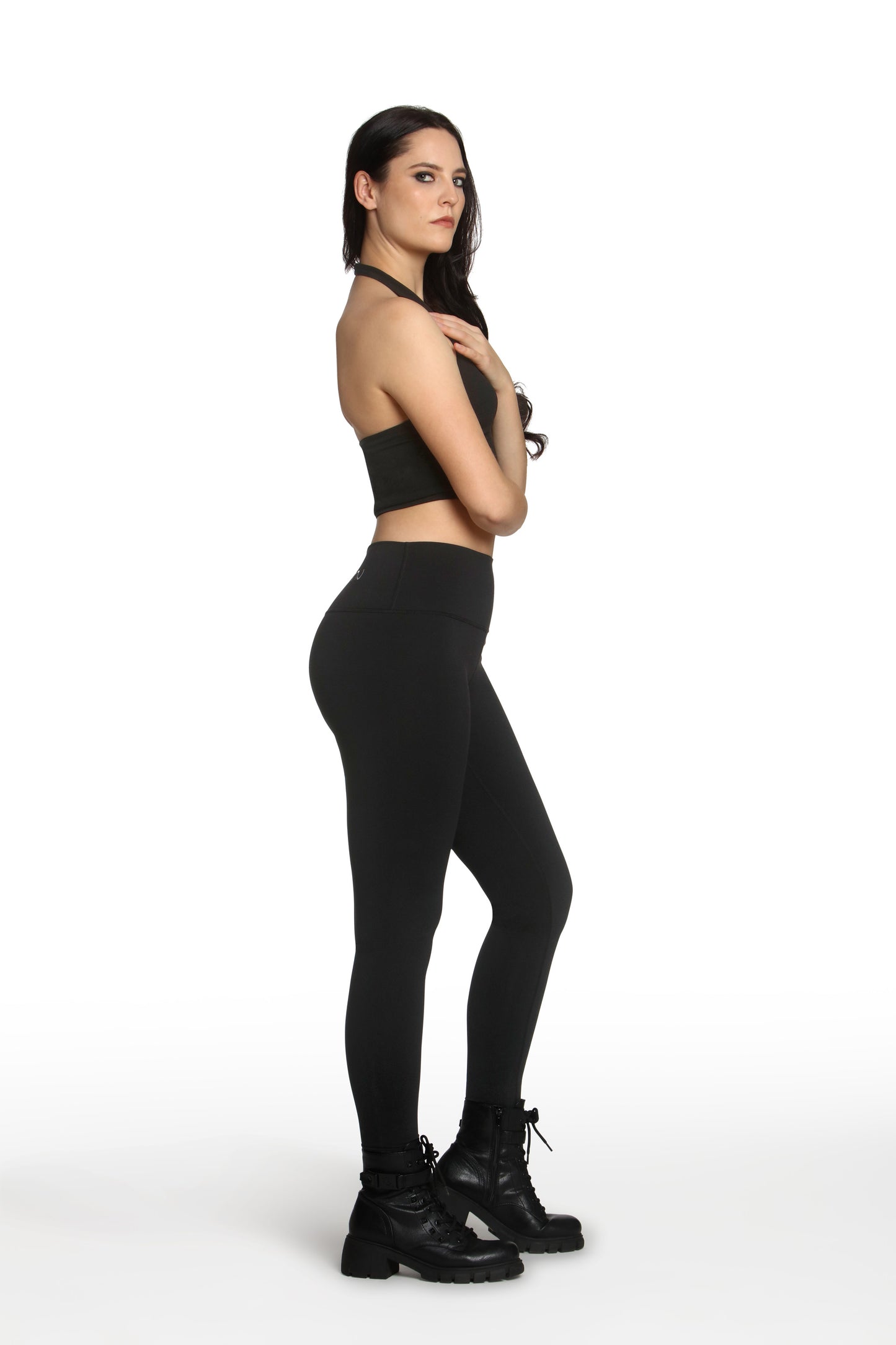 Astra Leggings - Black Metallic Heat Press