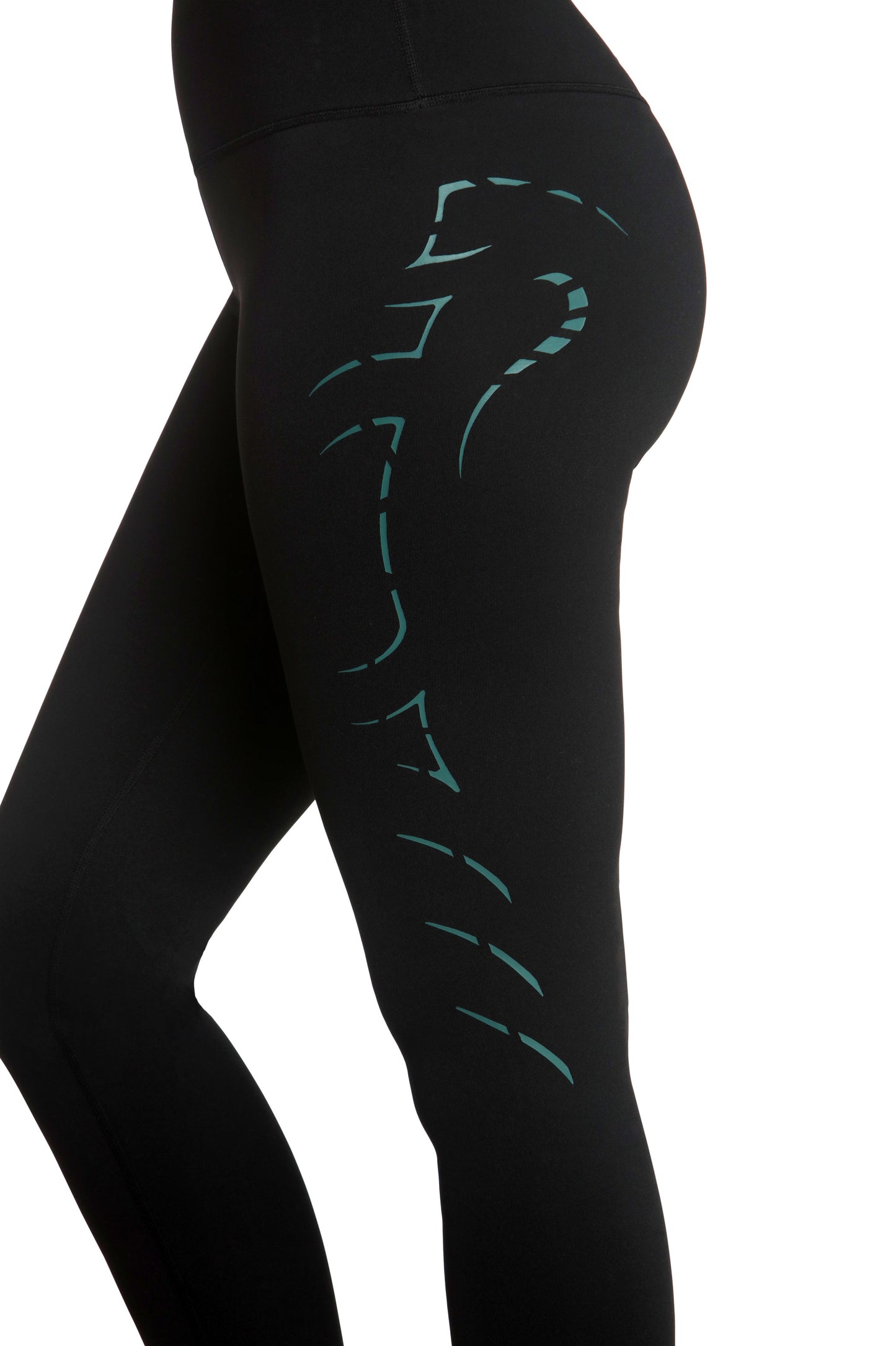 Queen Cobra Leggings - Teal Green Heat Press